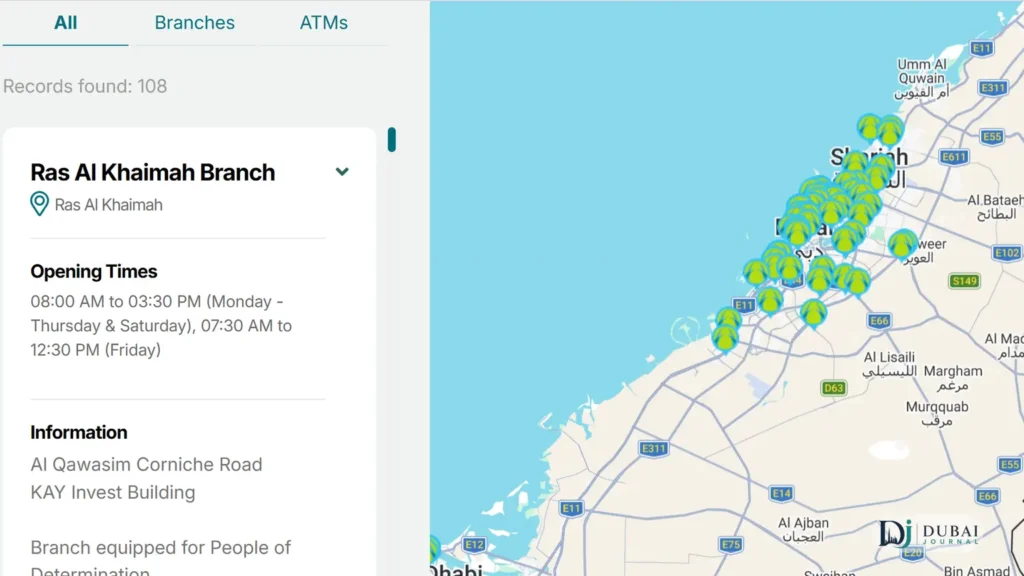 Commercial Bank of Dubai ATMs locator
