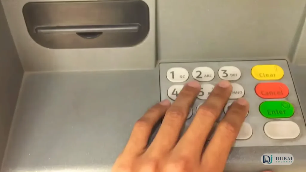 Cover the ATM keypad