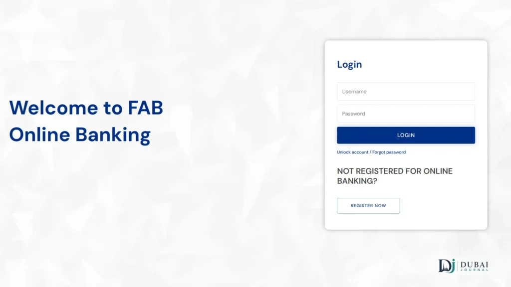 FAB website login page