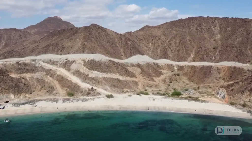 Khorfakkan beach drone view