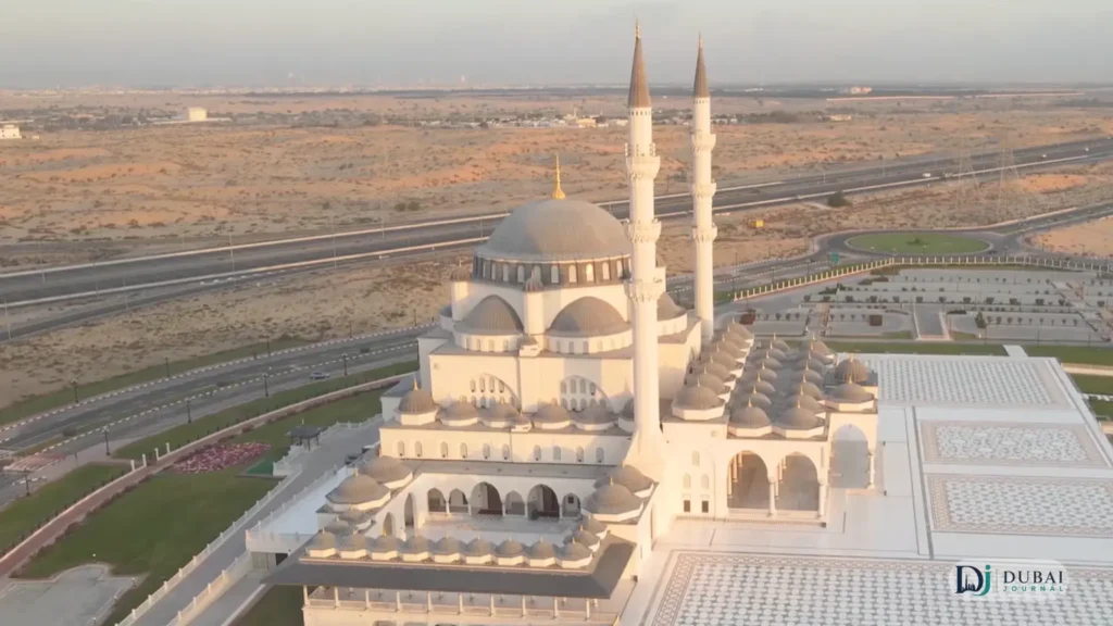 Sharjah Mosque drone view