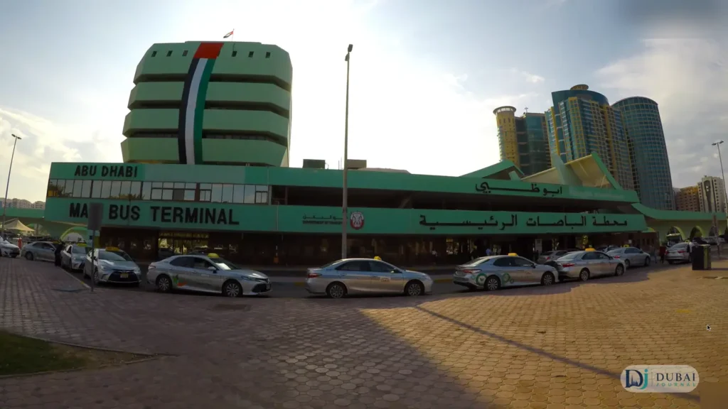 Abu Dhabi Main Bus Terminal exterior, Route 117 departure point