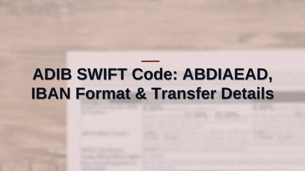 ADIB SWIFT code