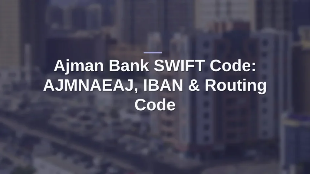Ajman Bank SWIFT code