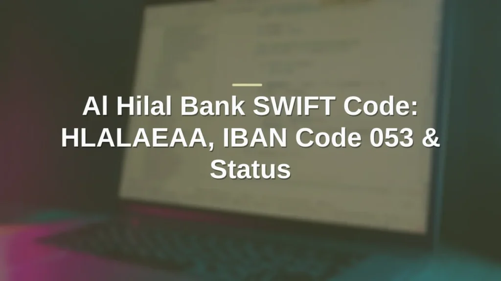 Al Hilal Bank SWIFT code