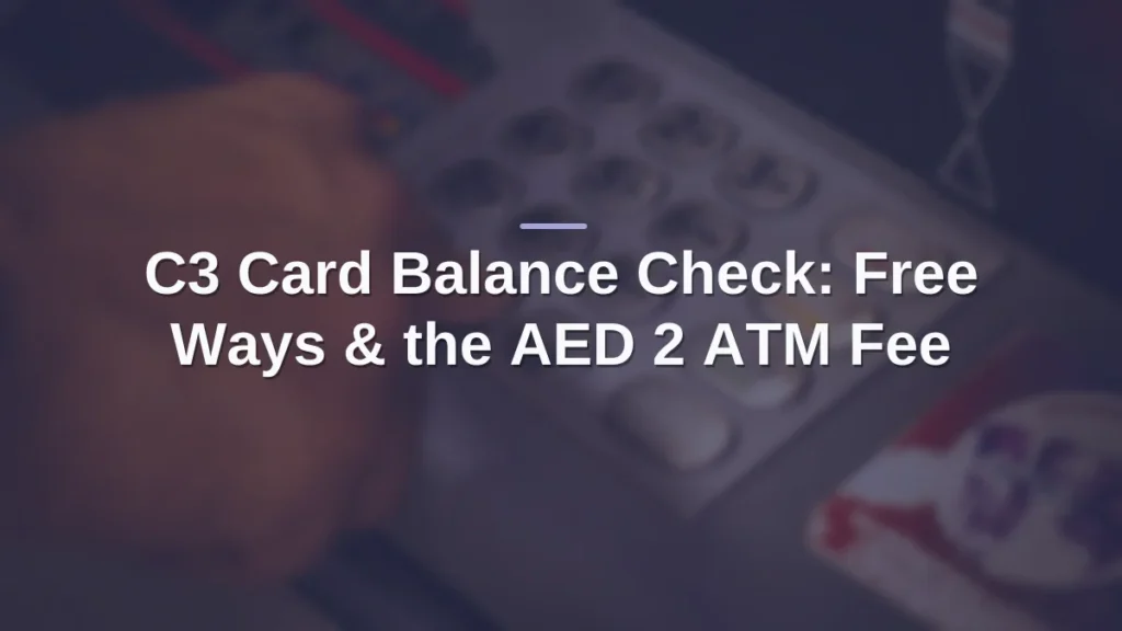 C3 card balance check