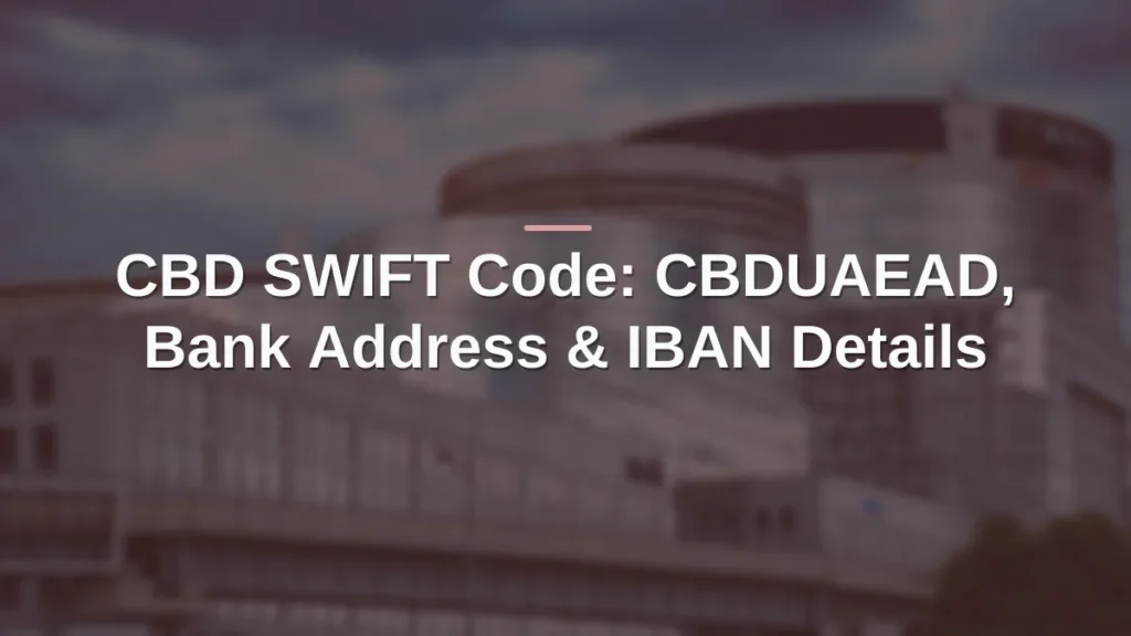 CBD SWIFT code