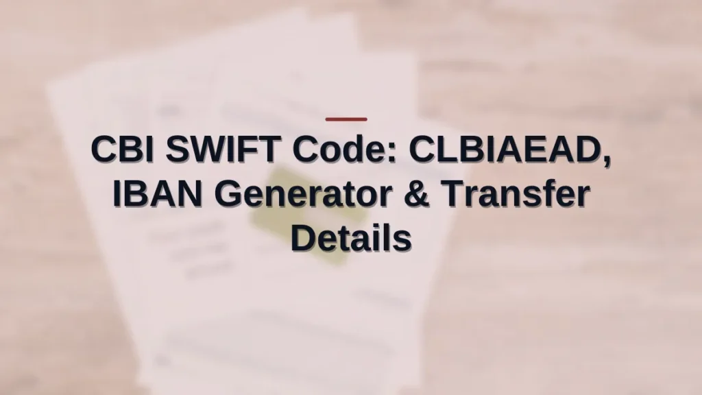 CBI SWIFT code