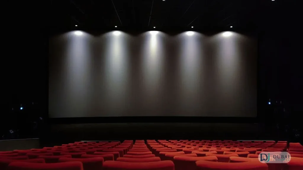 Cinema auditorium with big screen