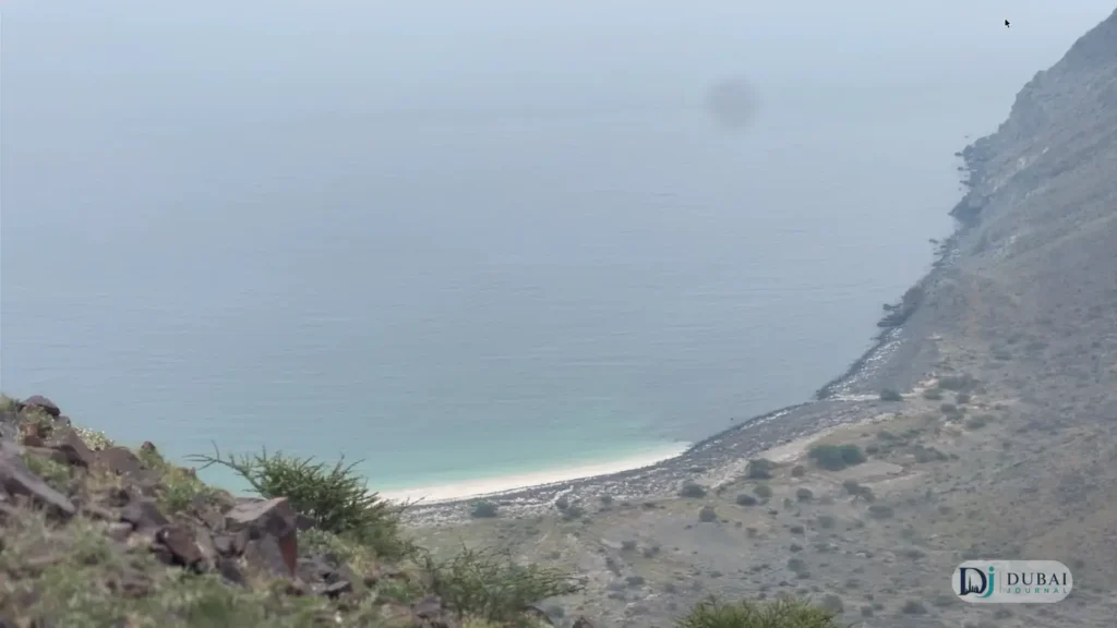 Coastal view from Al Rabi mountain in morning haze