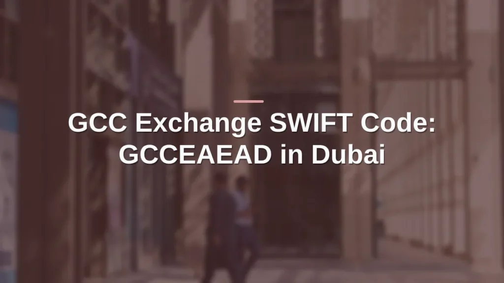 GCC Exchange SWIFT code