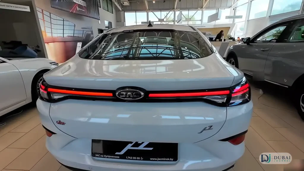 JAC J7 rear with full-width LED taillight