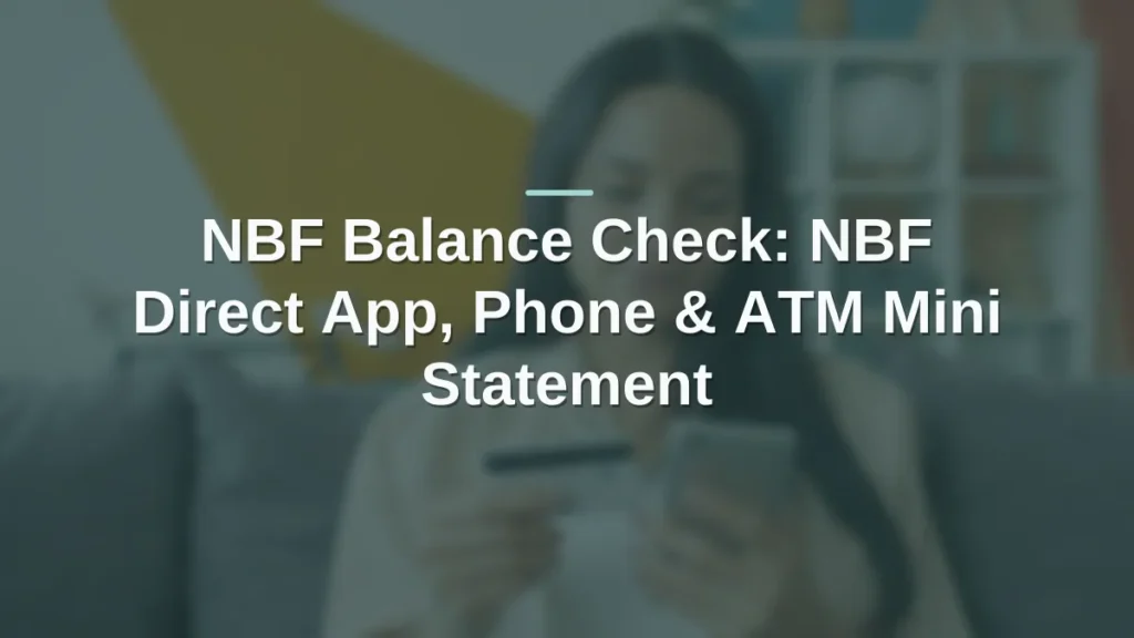 NBF balance check