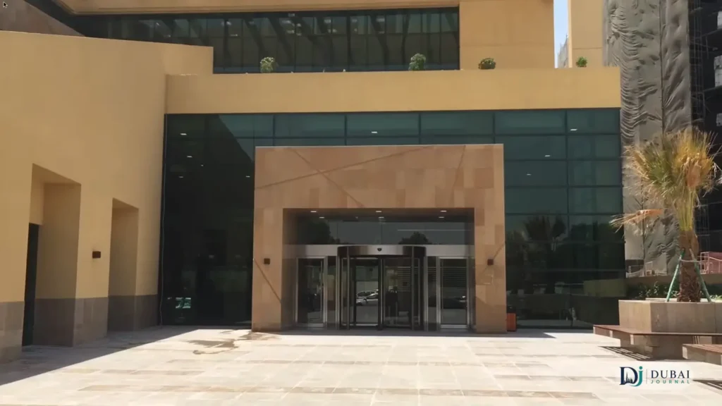 New Dubai Courts Personal Status Court building entrance, Al Garhoud