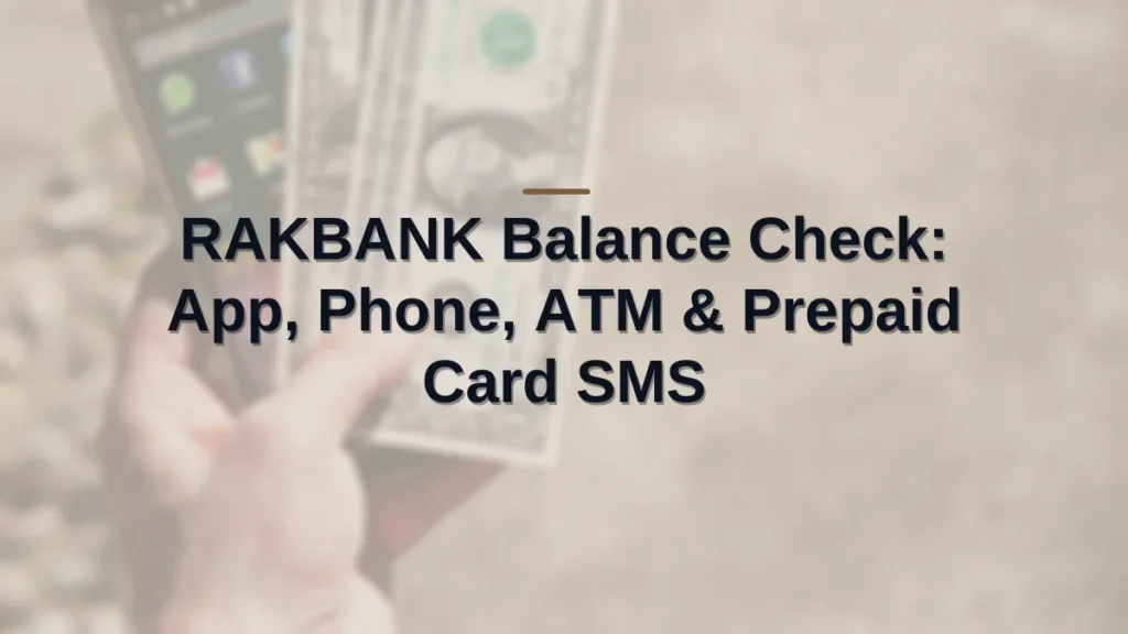 RAKBANK balance check