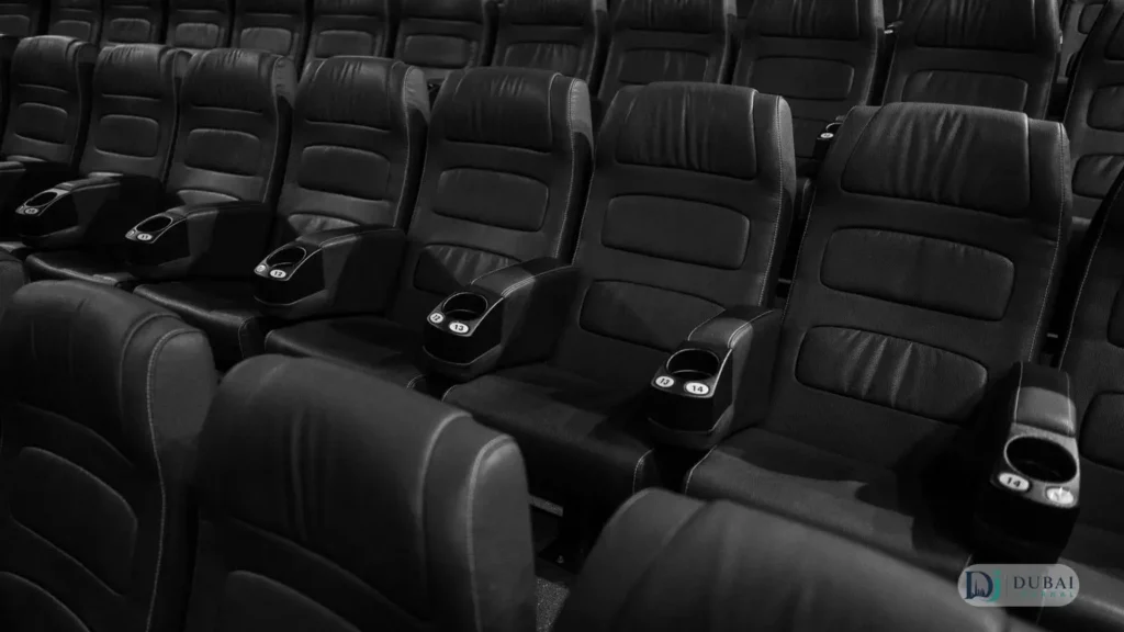 Rows of cinema seats