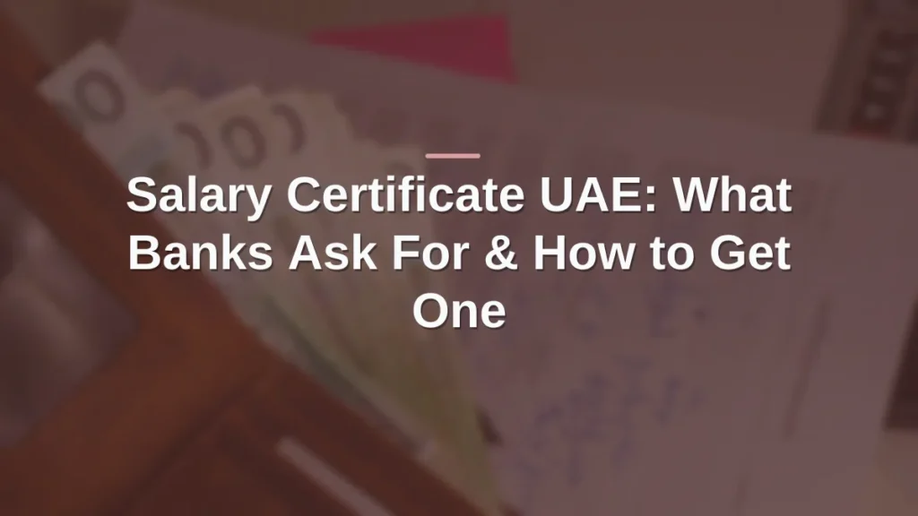 salary certificate UAE