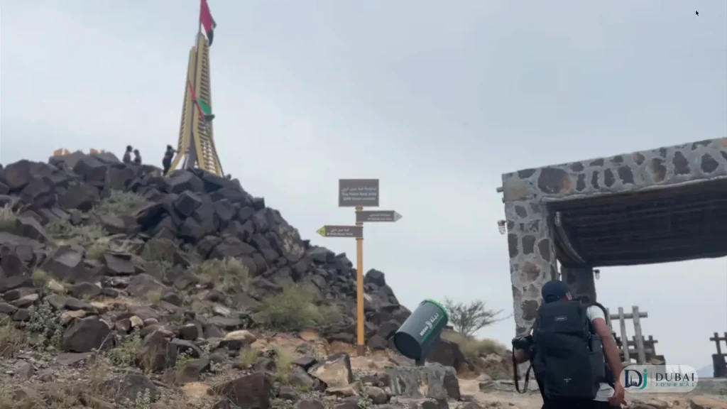 UAE flag monument at the Al Rabi summit